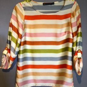The Limited 3/4 sleeve striped blouse